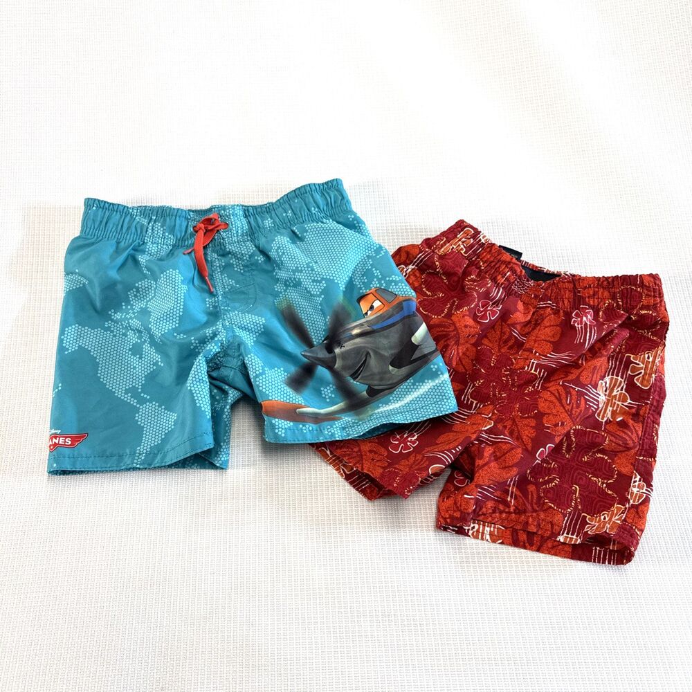 H&M Boys Lined Swim Trunks (2-4 Years) + PLC Place Lined Swim Trunks (24 Mos.)